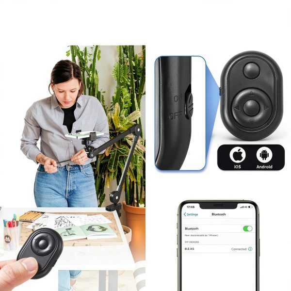 AIHOME Cell Phone Stand with Remote-3