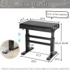 Lumizone Piano Bench A-Black Musical Instrument Furniture-1