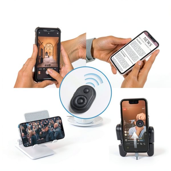 AIHOME Cell Phone Stand with Remote-2