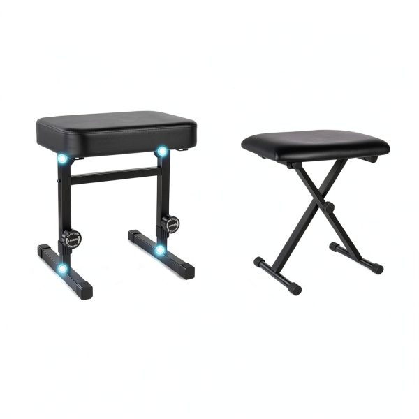 Ramzi Modern Acacia Piano Bench for Musicians-5