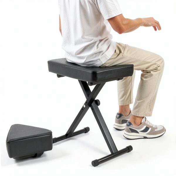 RIVVTA Upgrade Keyboard Bench Black Cast Iron-6