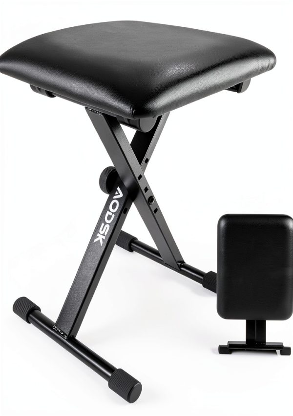 AODSK Keyboard Bench Black PU Leather-0