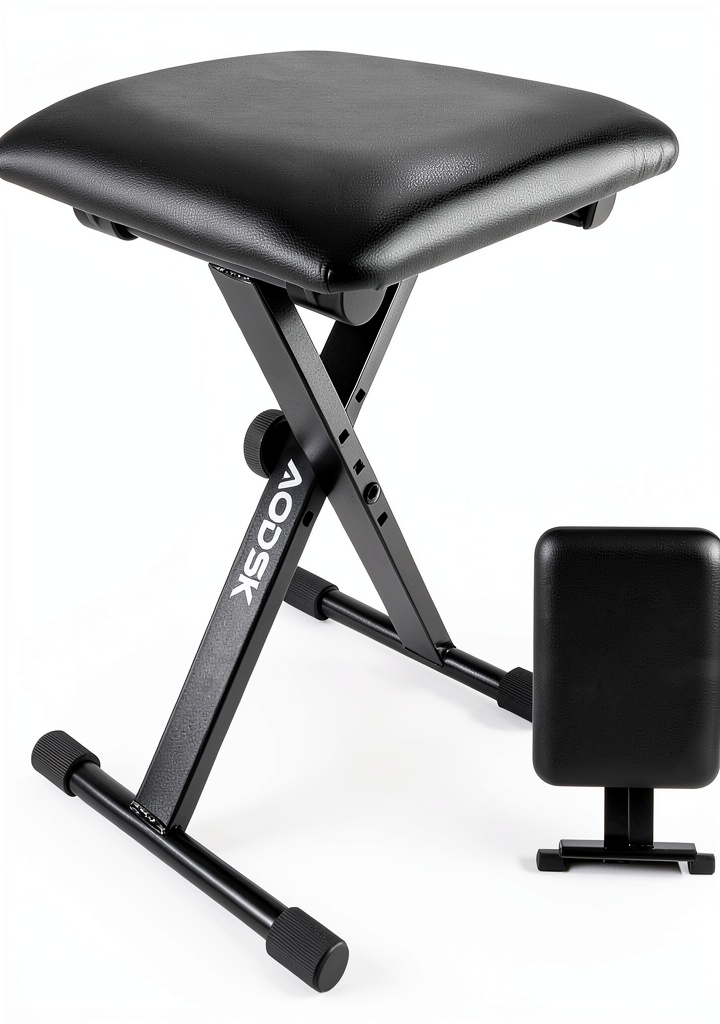 Adjustable keyboard bench with comfortable cushion