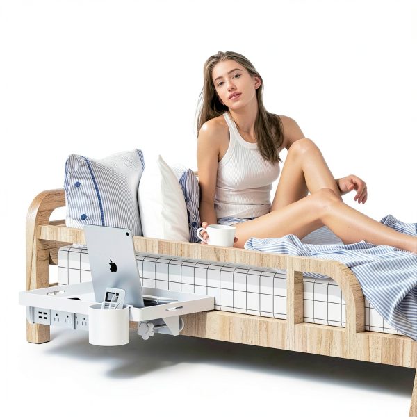AUZONIMICS Premium Hard Recycle Plastic Bedside Shelf-1