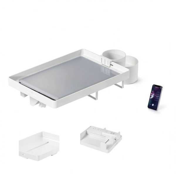 AUZONIMICS Premium Hard Recycle Plastic Bedside Shelf-4