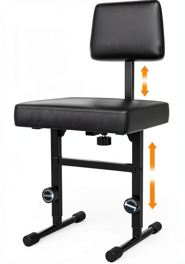 GLEAM Keyboard Bench Black Thick Padding-0