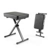 RIVVTA Upgrade Keyboard Bench Black Cast Iron-1