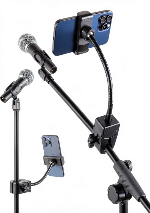 Pavo Mic Stand Phone Holder Clip Mount Musicians-0
