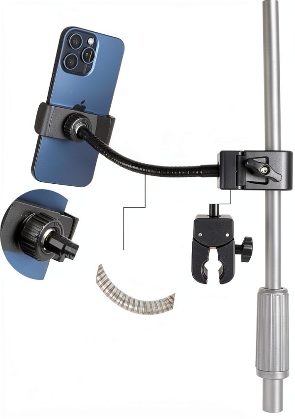 Pavo Mic Stand Phone Holder Clip Mount Musicians-2